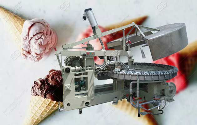 Automatic Ice Cream Cones Rolling Baking Machine 
